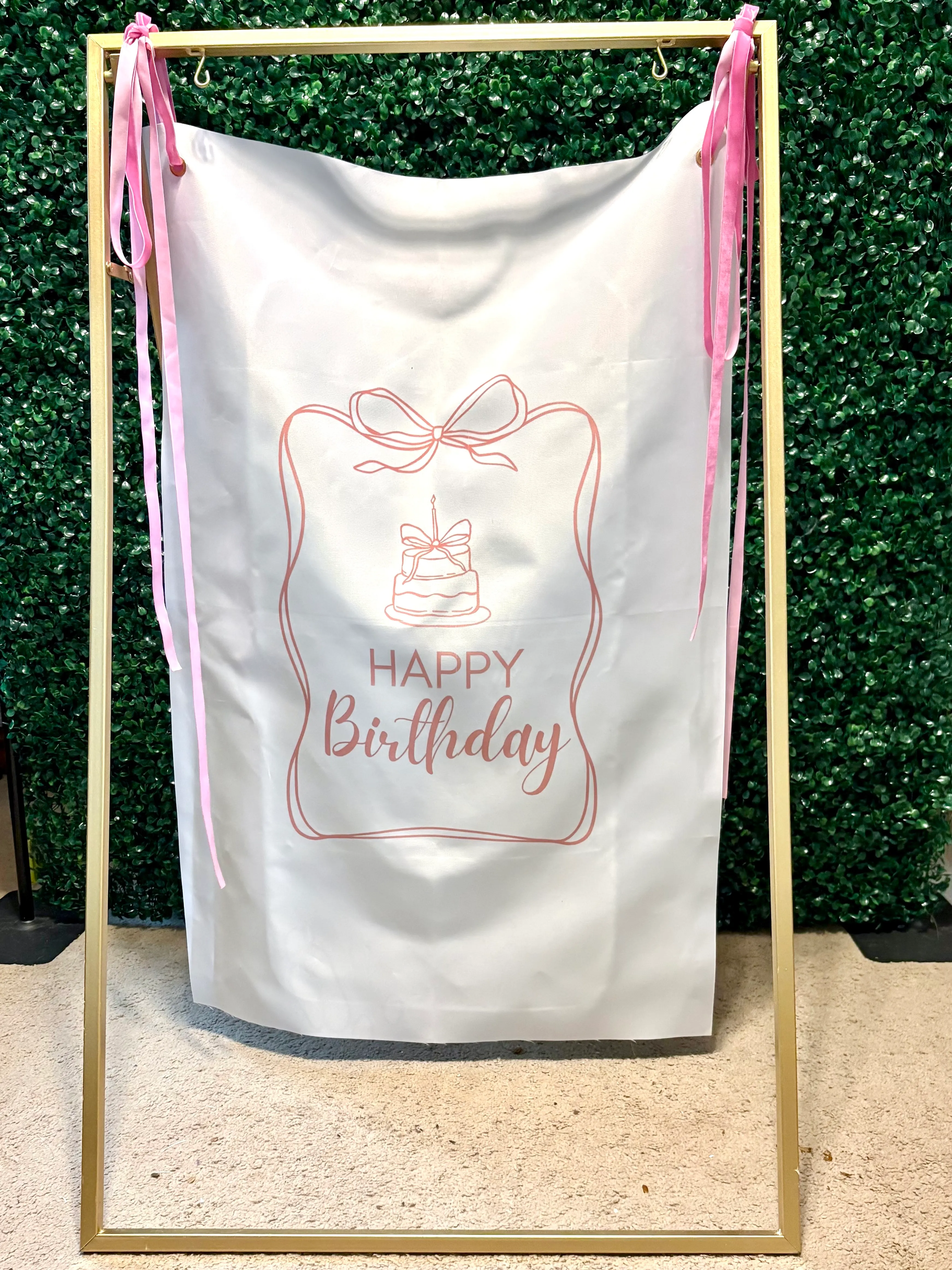 Fabric Birthday Sign (Pink)