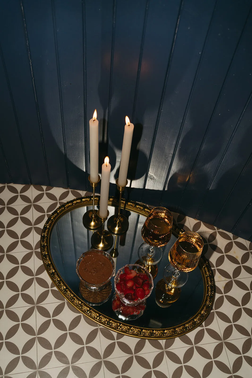 Oval Gold Vintage Mirror