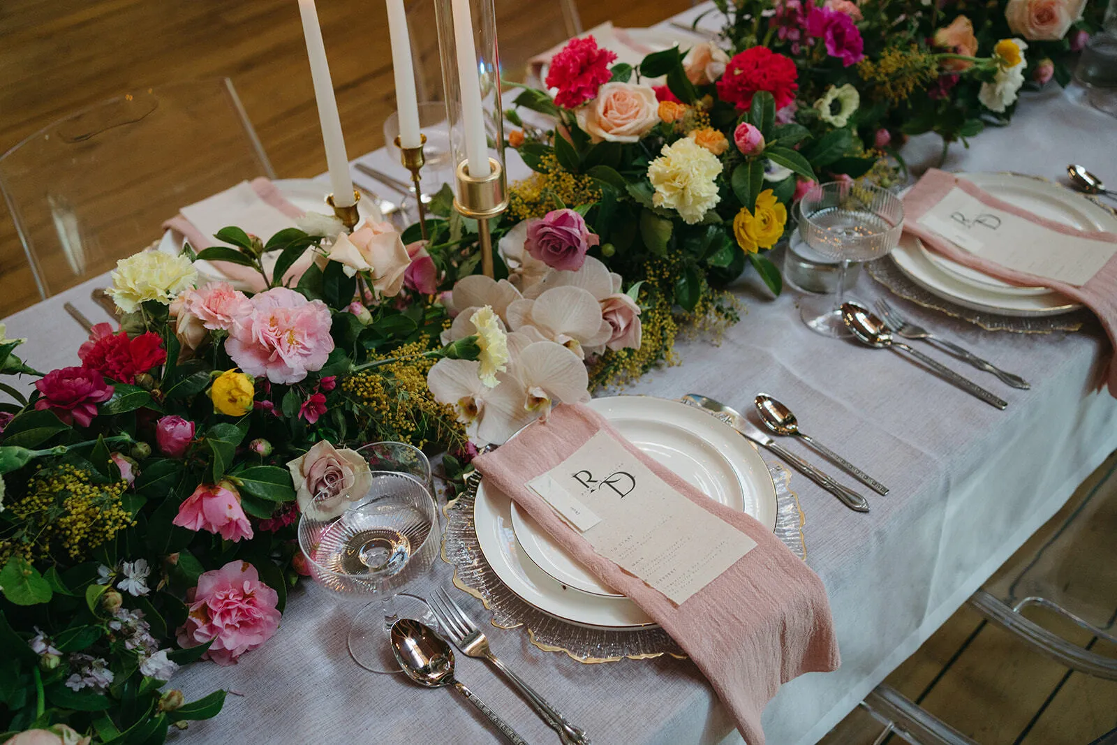 White Sheer Rectangle Table Cloth