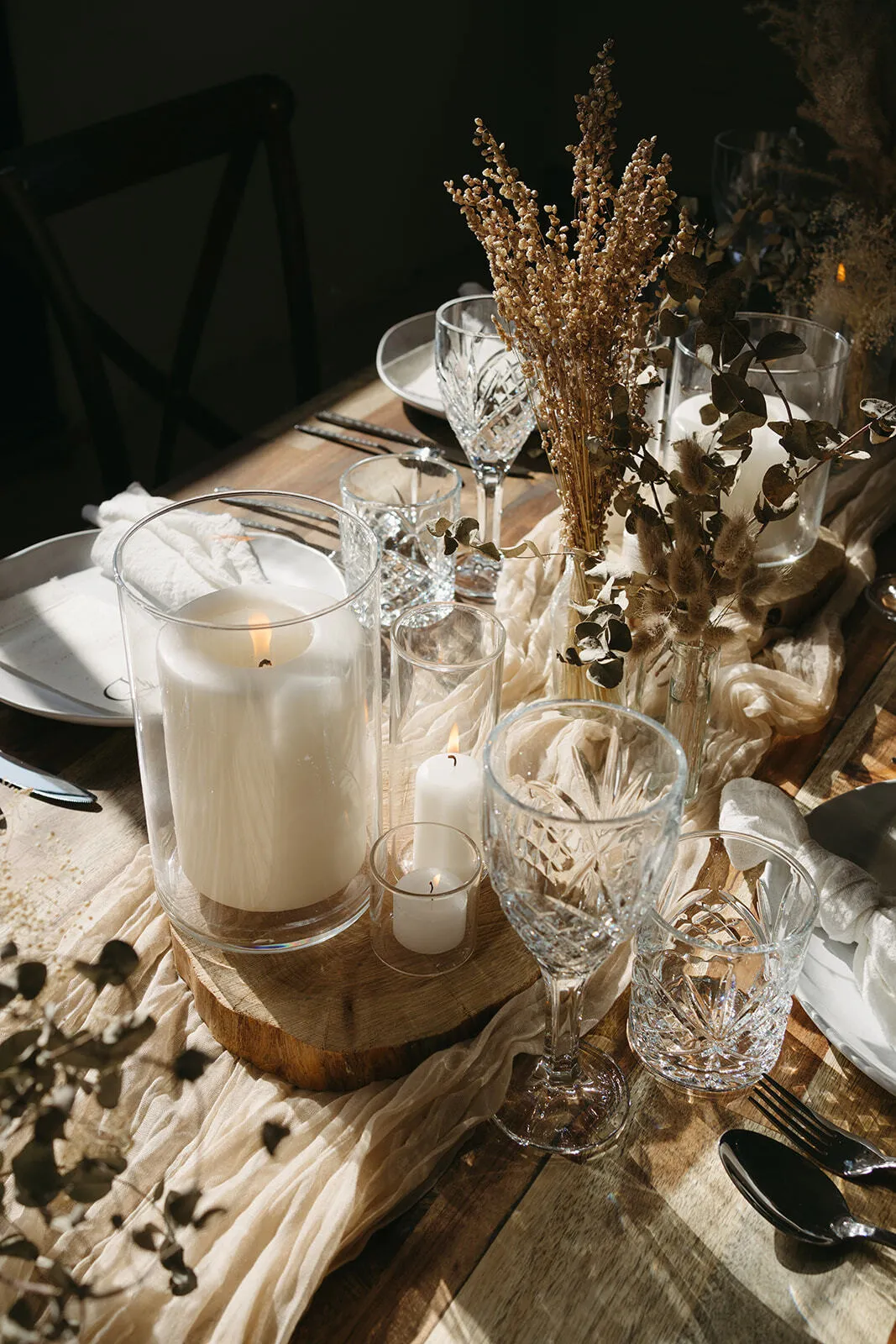 Tall Plain Glass Cylinder 100mmD