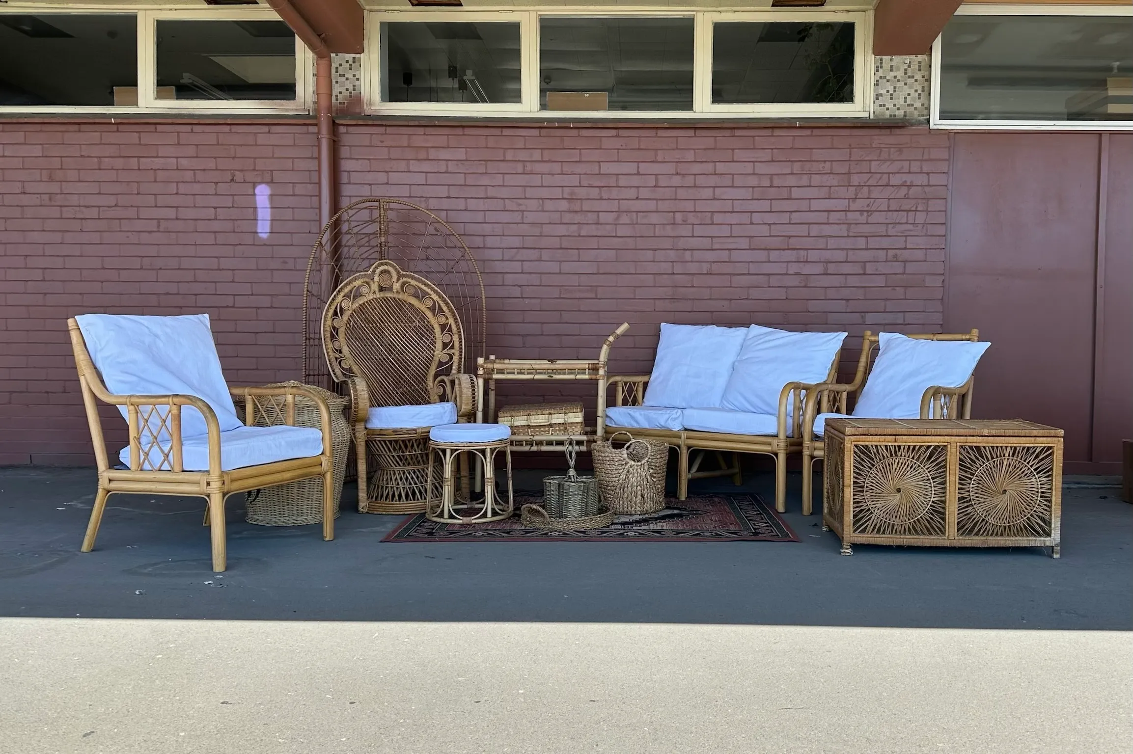 Cane/Wicker Lounge Set