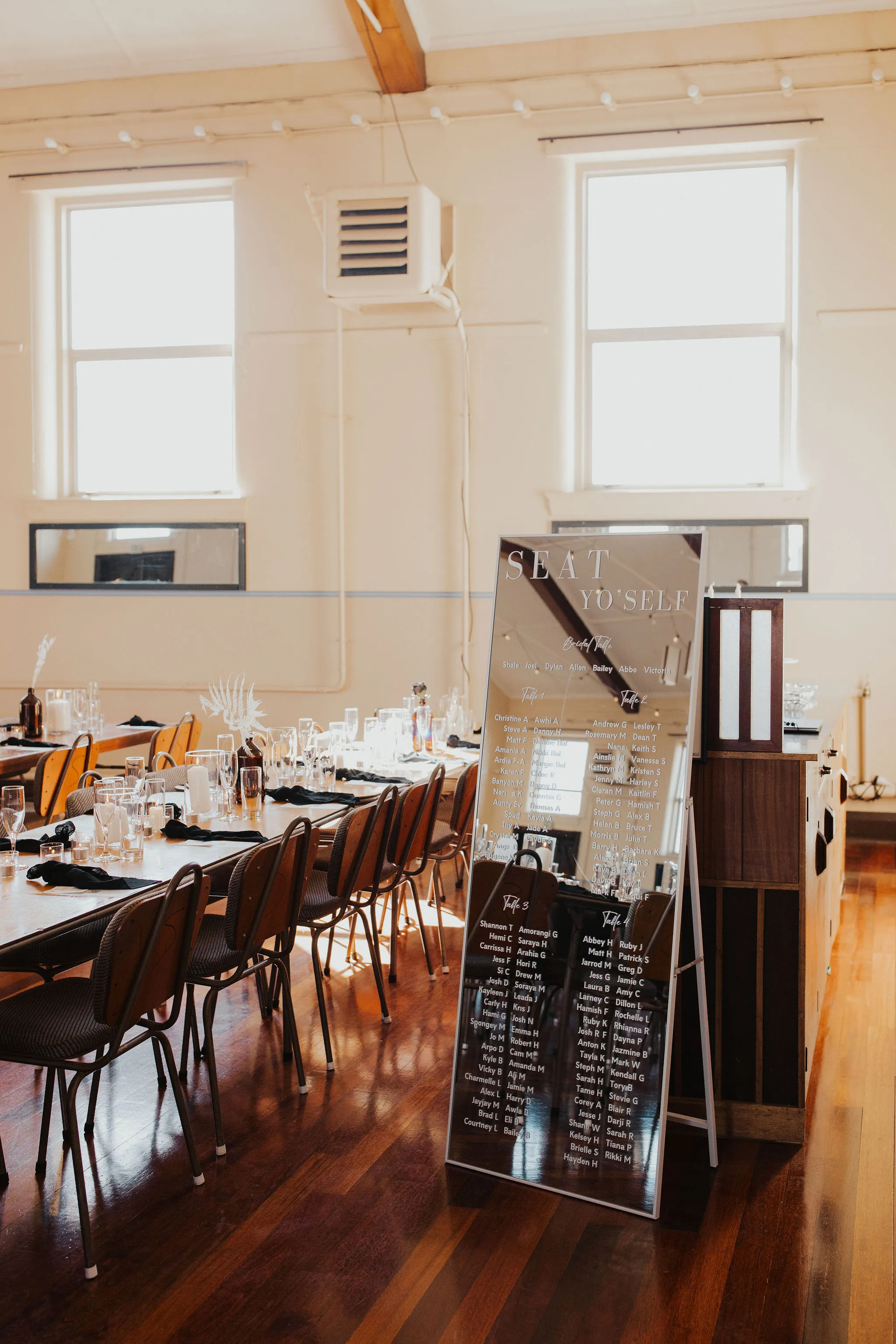 Freestanding White Mirror