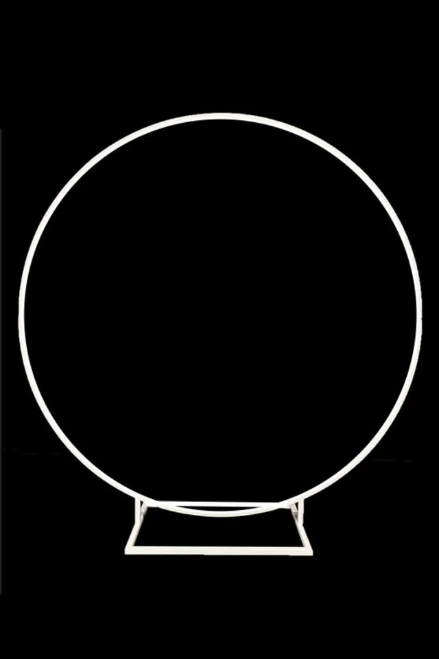 White Round Frame Backdrop