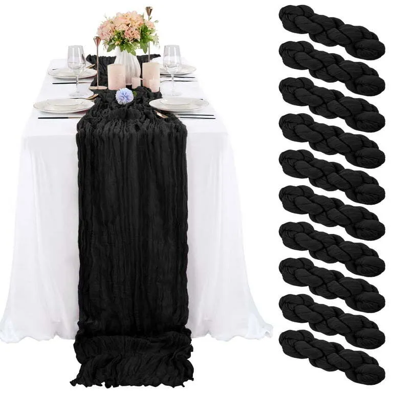 Black Fabric Table Runner