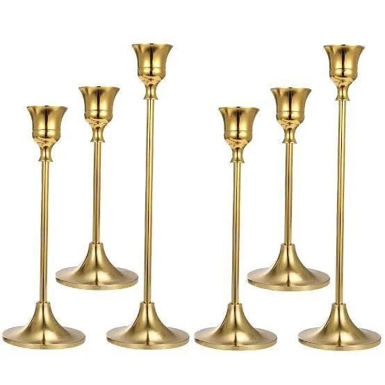 Medium Gold Candle Stick Holder