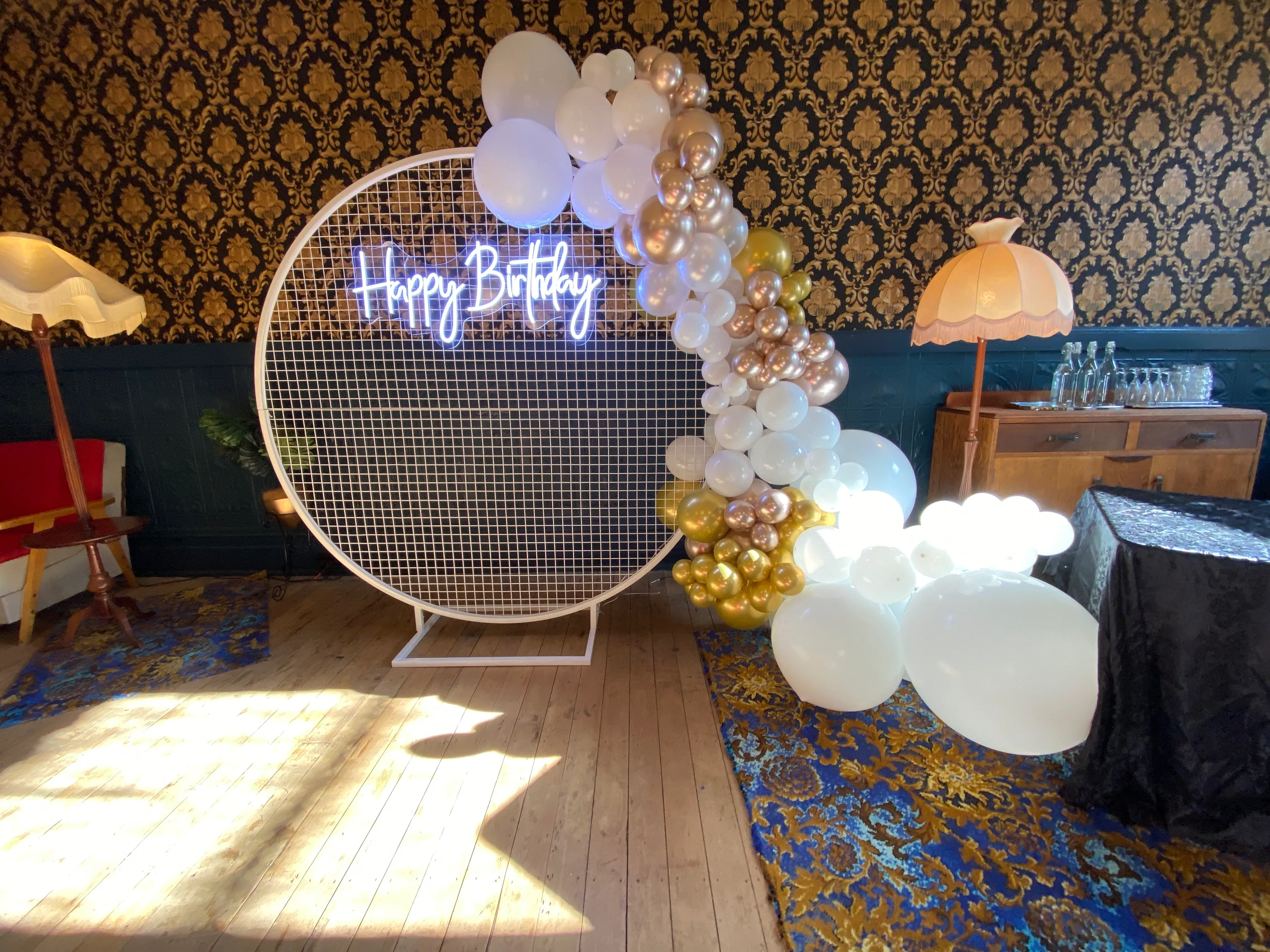 Happy Birthday' White Light Neon Sign