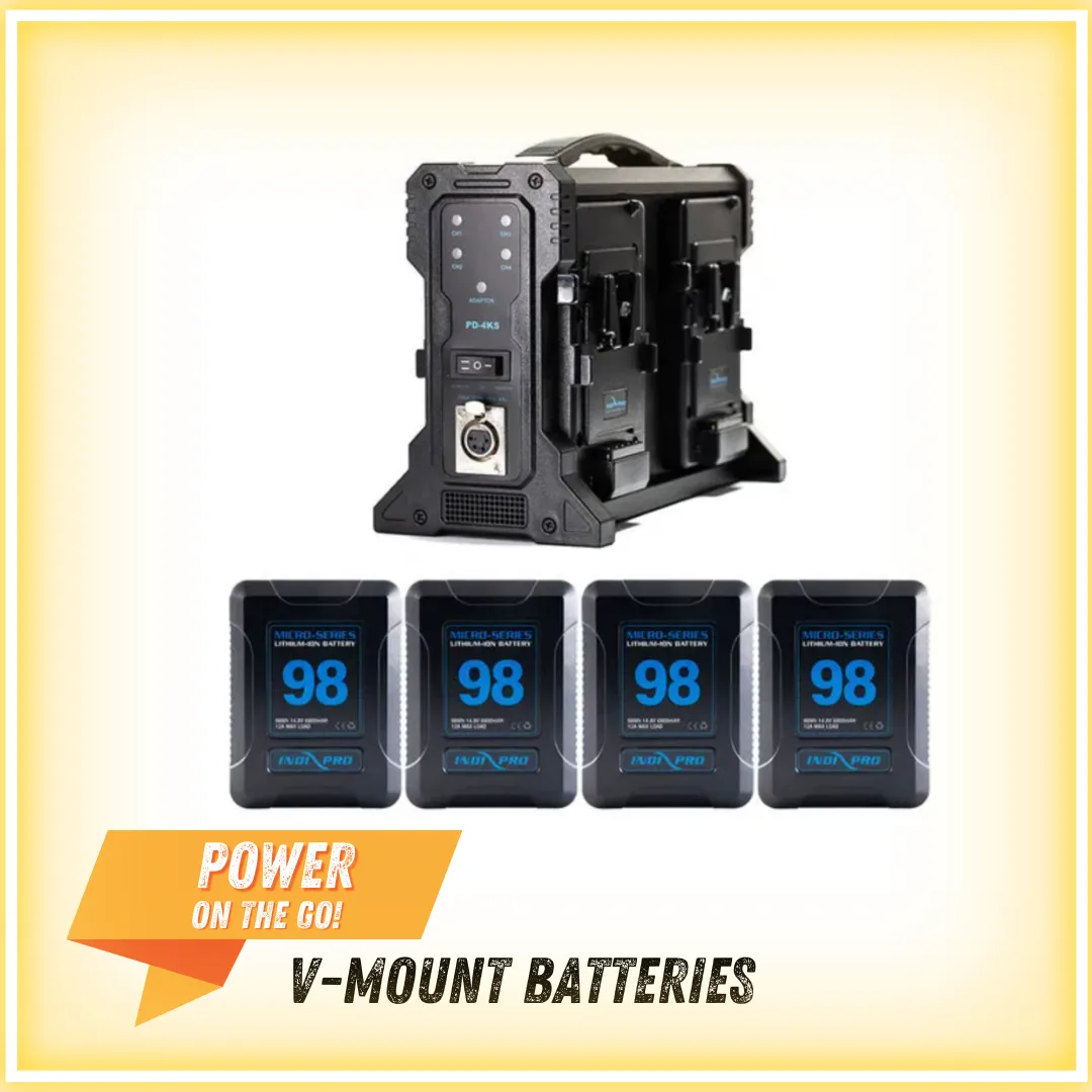 Quad Charger V-Mount Battery Kit