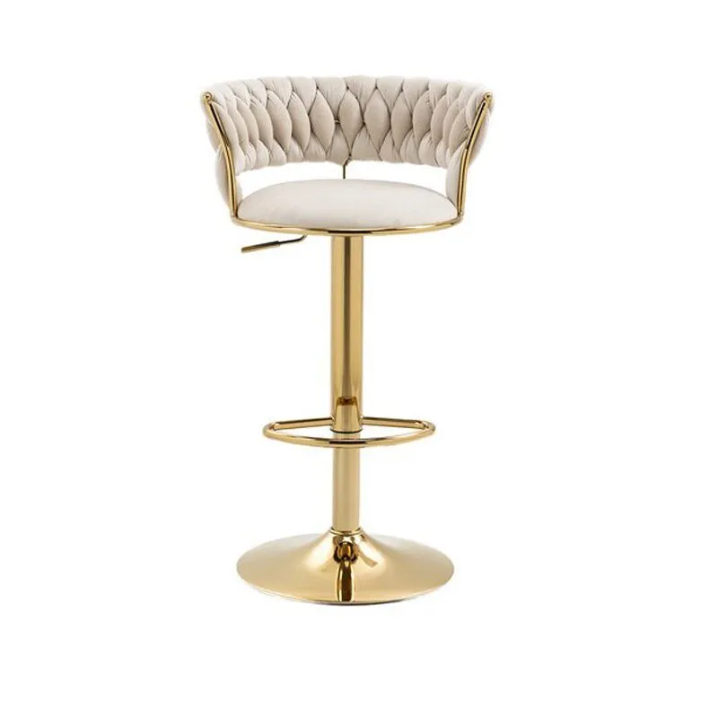 Elegant High Chair (White & Gold)