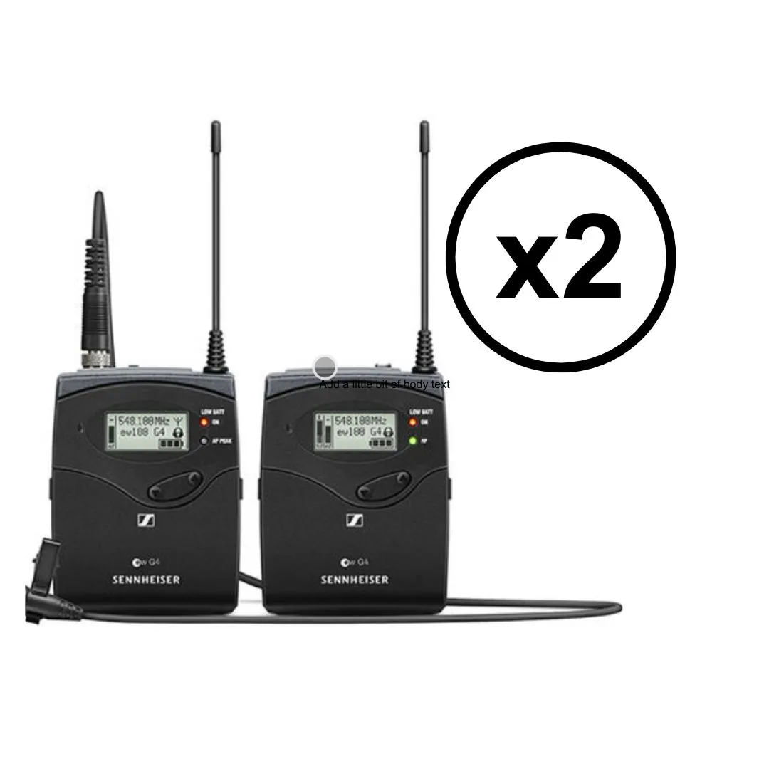 Sennheiser 2x Wireless Mic w/ Lav Bundle