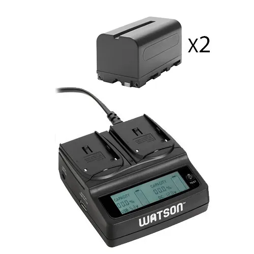 NP-F750 Battery 2x Battery and Charger Kit