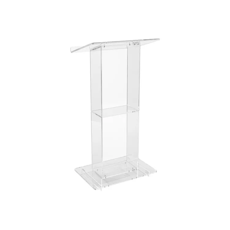 Clear Acrylic Lectern w/ Shelf