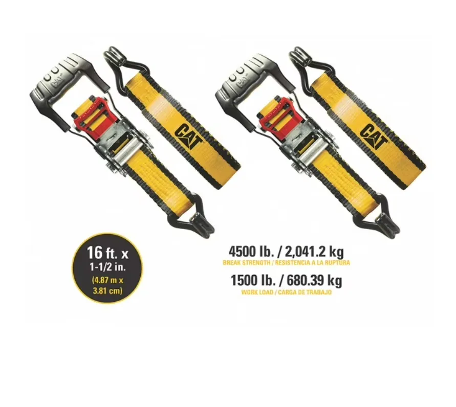 Cat® 4pc Ratchet Tie Down and Cam Buckle Set
