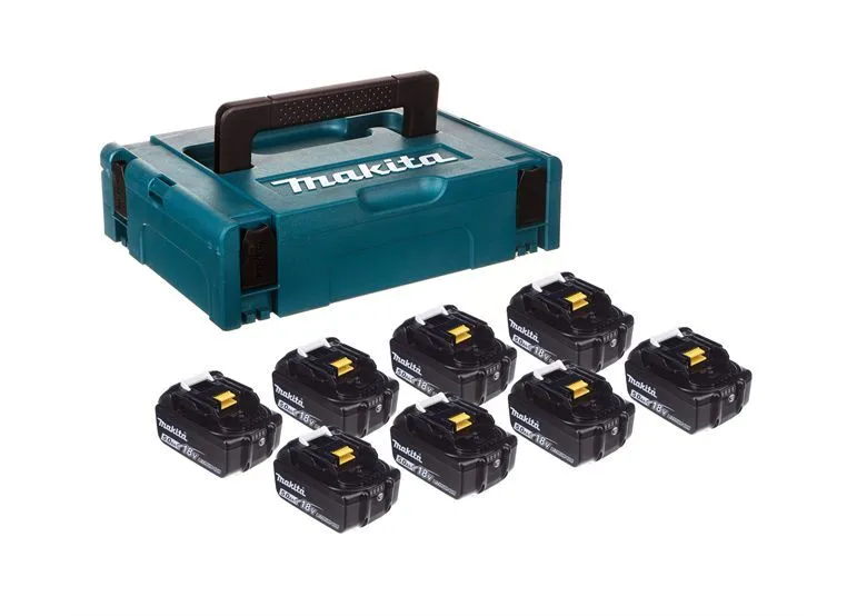 Makita Accu Set – 8x 18V 5.0Ah inclusief lader