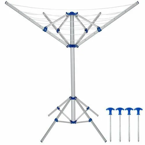 Rotary washing line for prayer spaces in blue bag