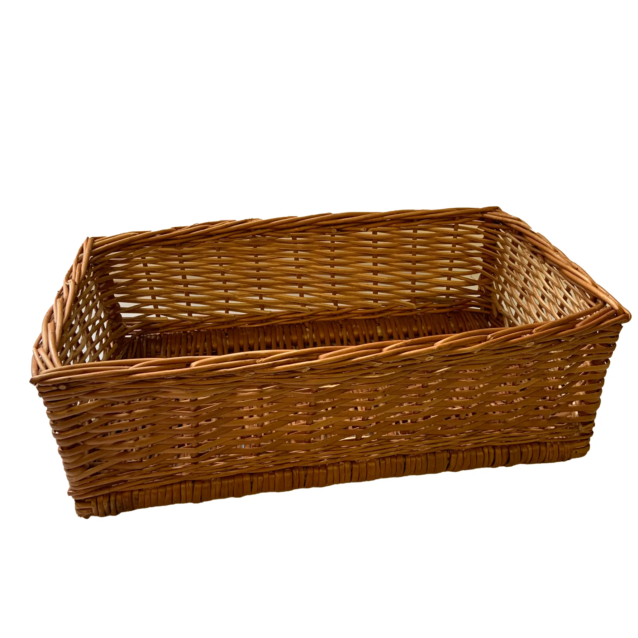 Basket: rectangular, wicker