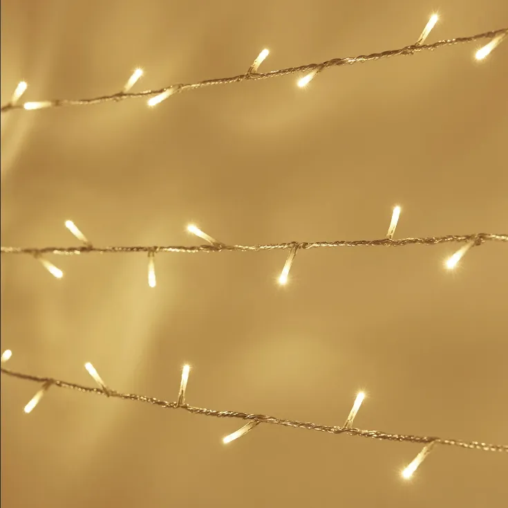 Fairy Lights: Warm White Connectable 2 x 10m with mains plug & battery box
