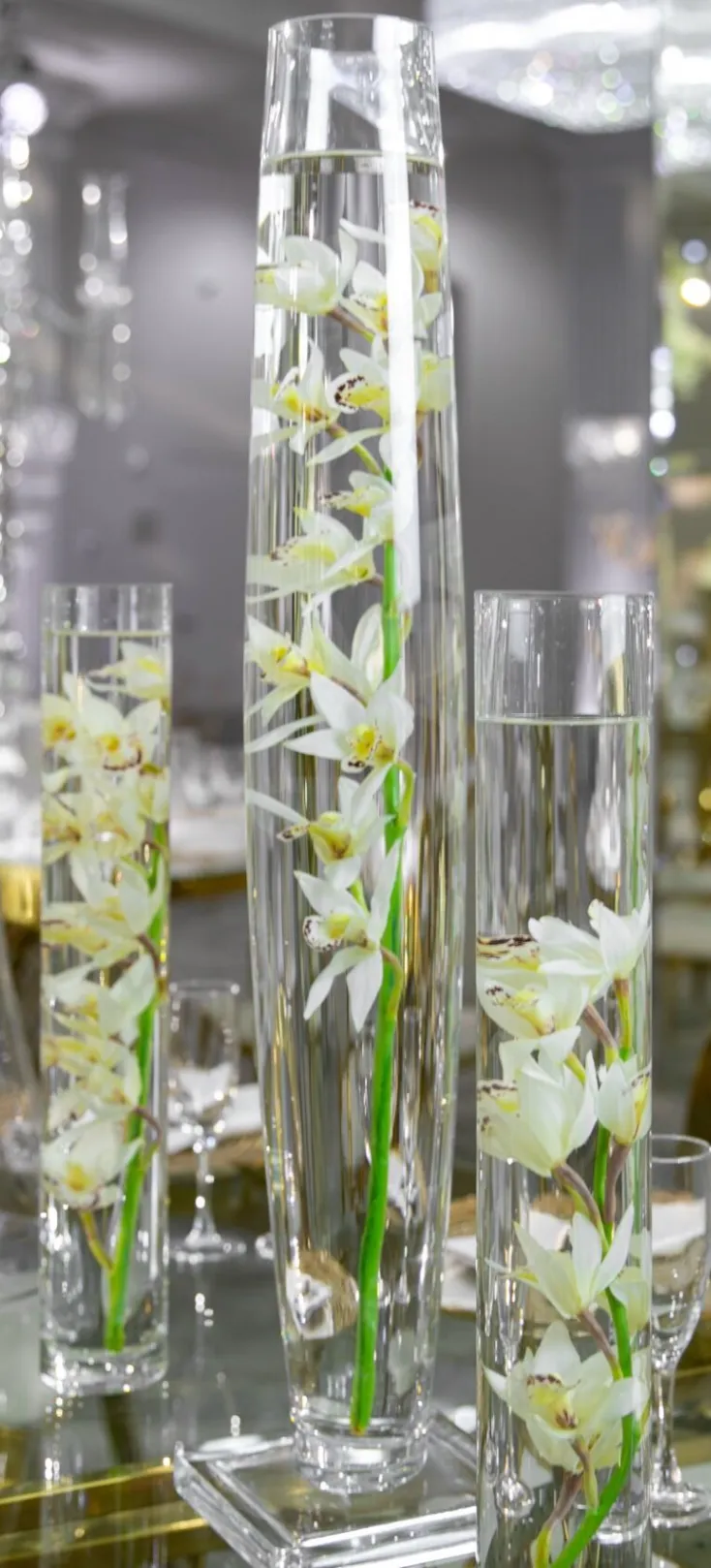 3 Size Floating Orchid Centerpiece