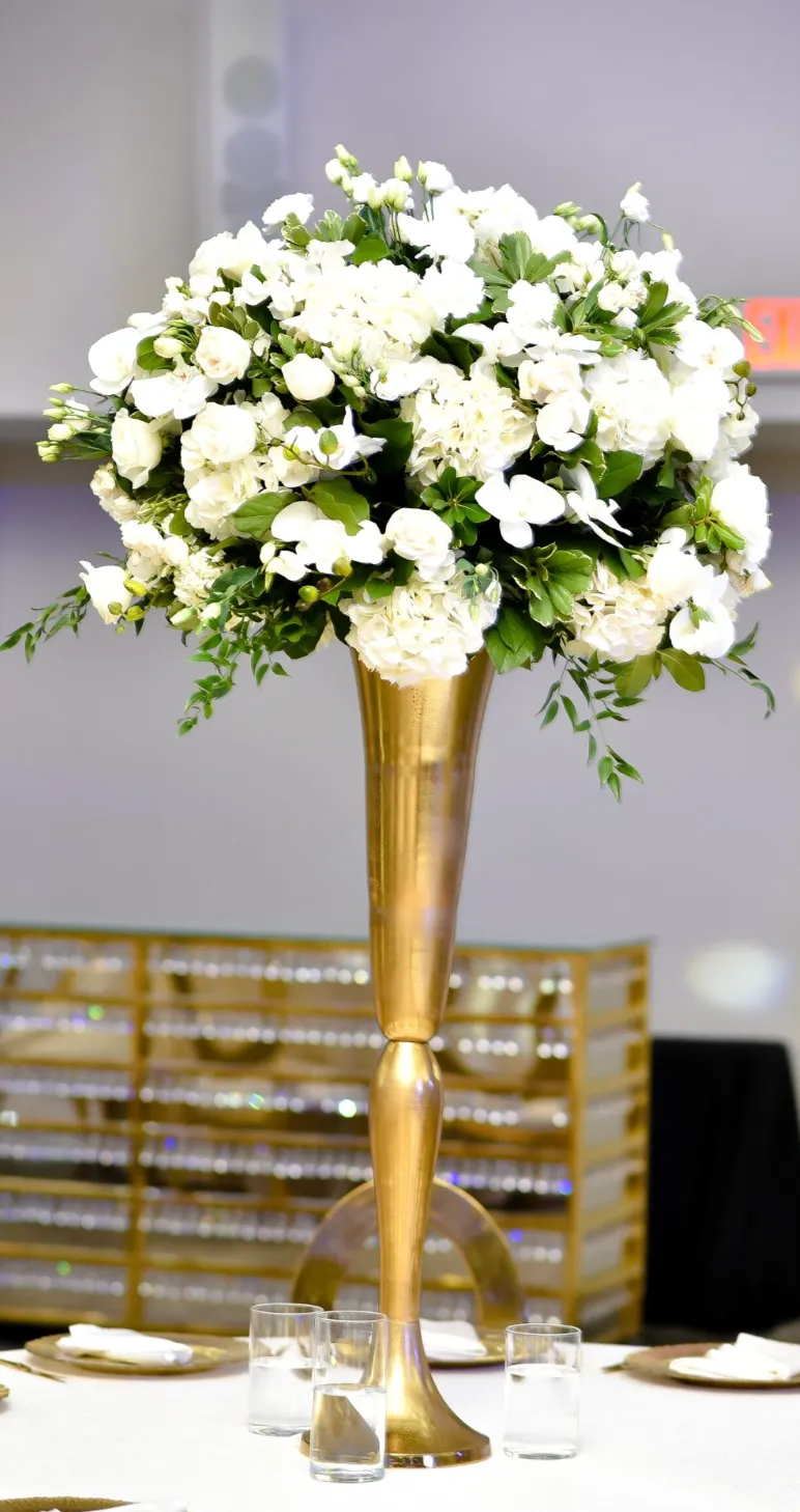 Large Gold Cone Centerpieces