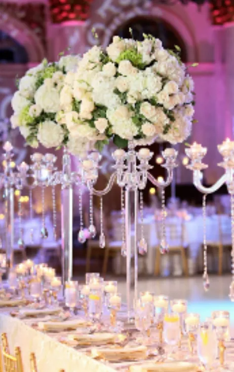 Medium Crystal Candelabra with Square Base