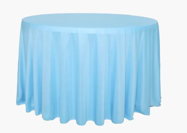 Round Tablecloth - Baby Blue