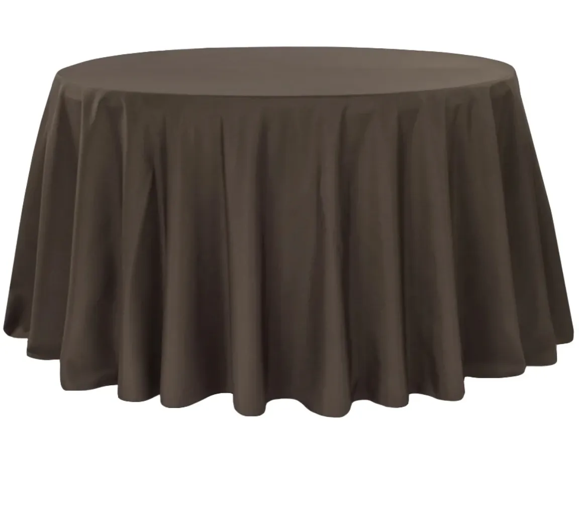 120 inch dark brown round tablecloth
