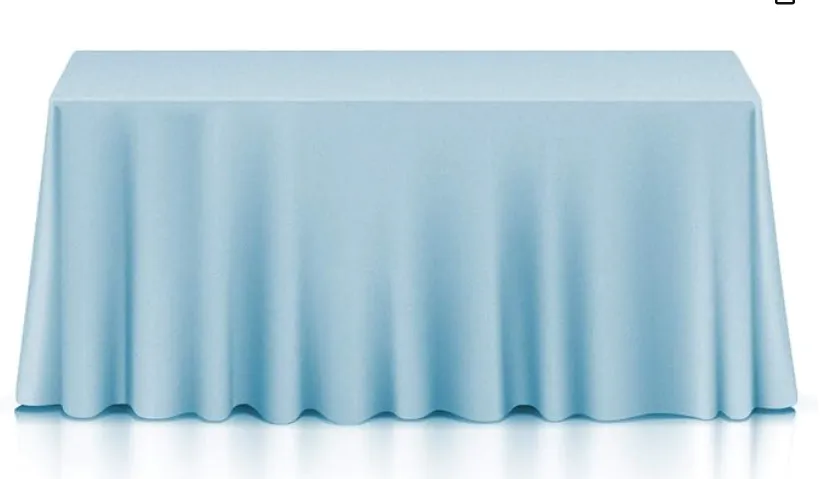 8 ft tablecloth LIGHT BLUE