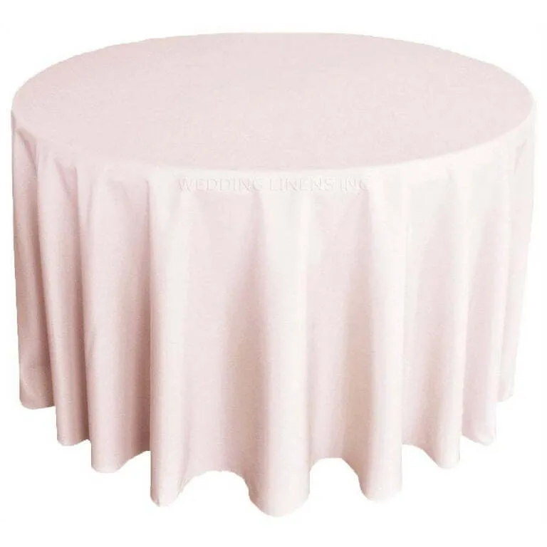 Round Blush Tablecloths