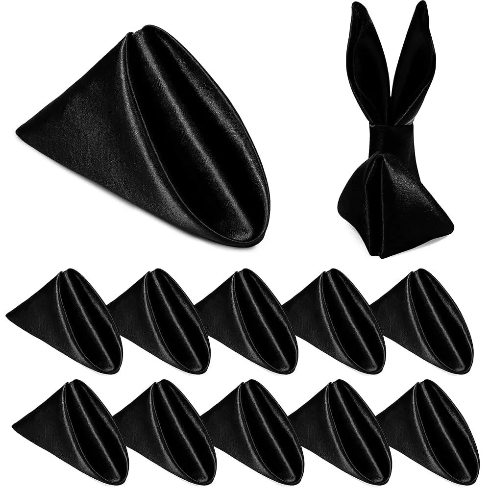 Black Satin Napkin