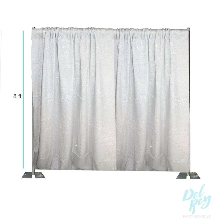 8ft x 4ft wide Banjo Drape | White 