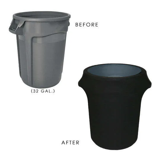 32Gal Trash Can w/Black Spanex