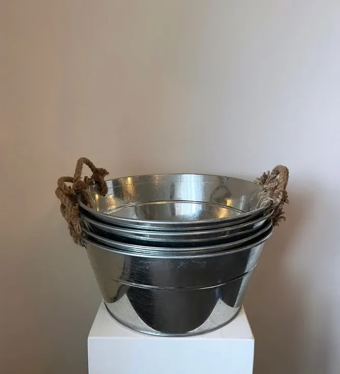 Silver Drinks & Decor Buckets