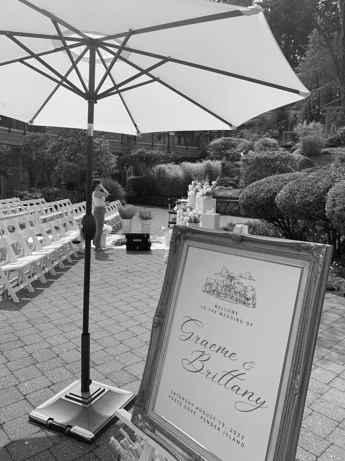 Large White Outdoor Umbrellas