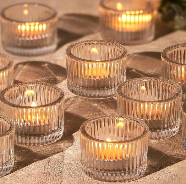 Clear Tea Light Candle Holders