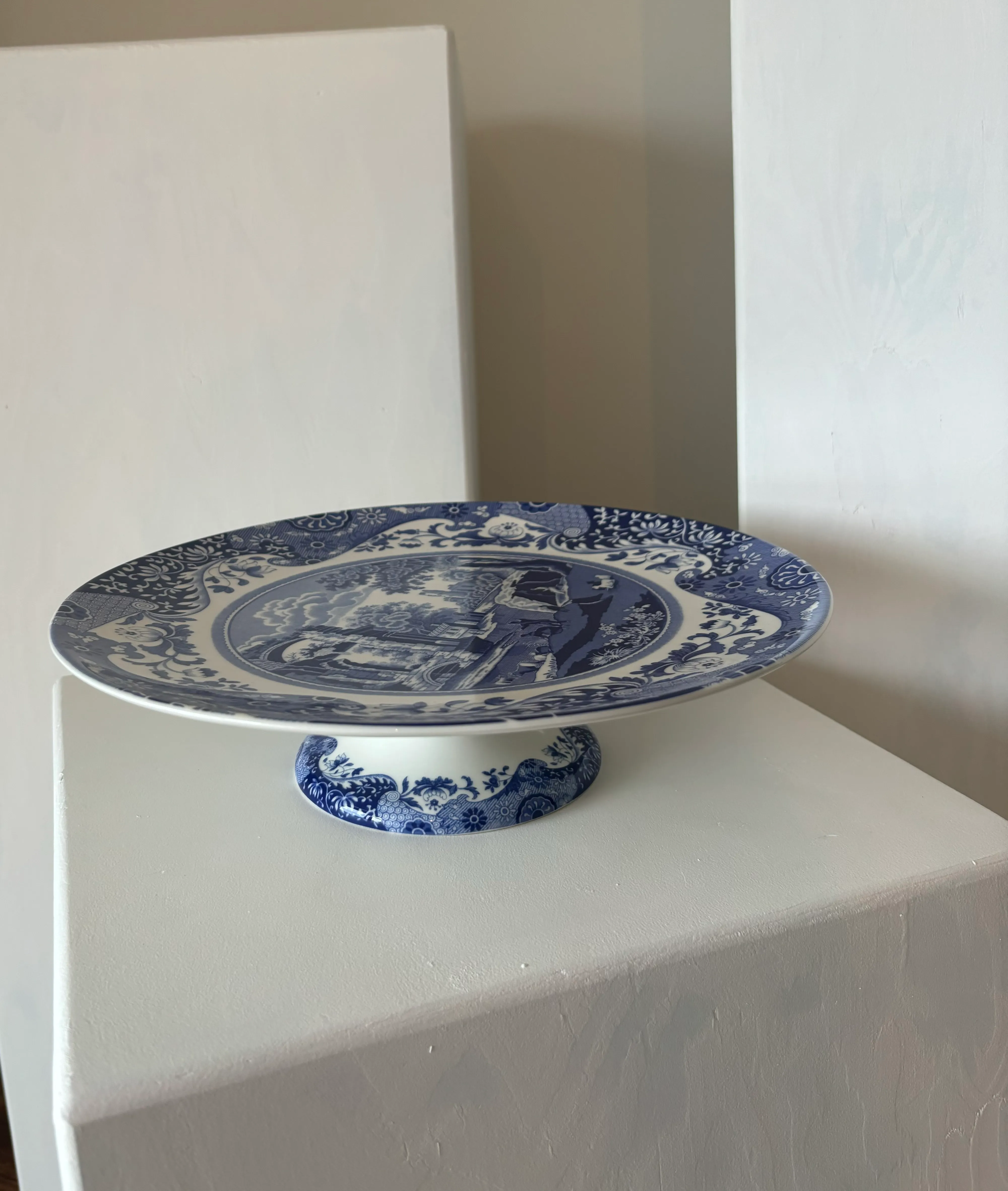 Porcelain Blue and White Cake Stand