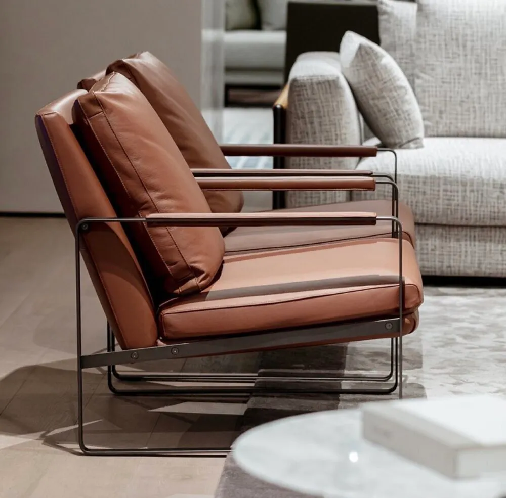 Leman Lounge Chair Rich Caramel Leather