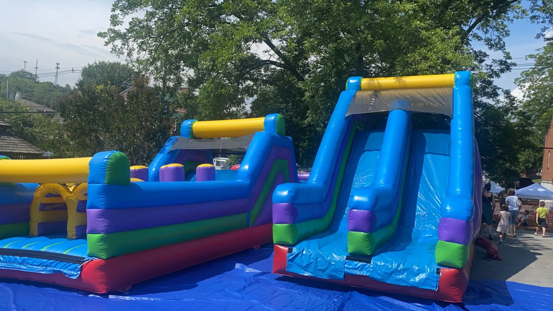 16' Dual Lane Rock Climbing Slide