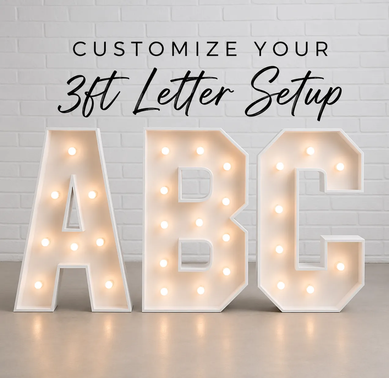 3ft Marquee Letters (Customize)