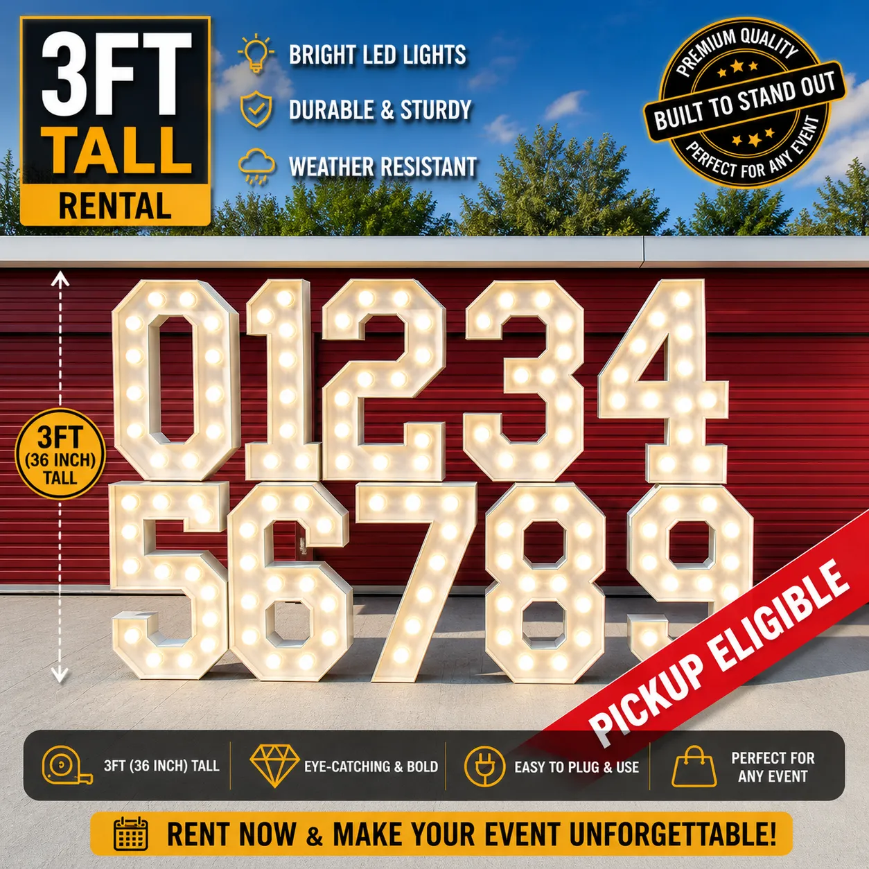3ft Marquee Numbers
