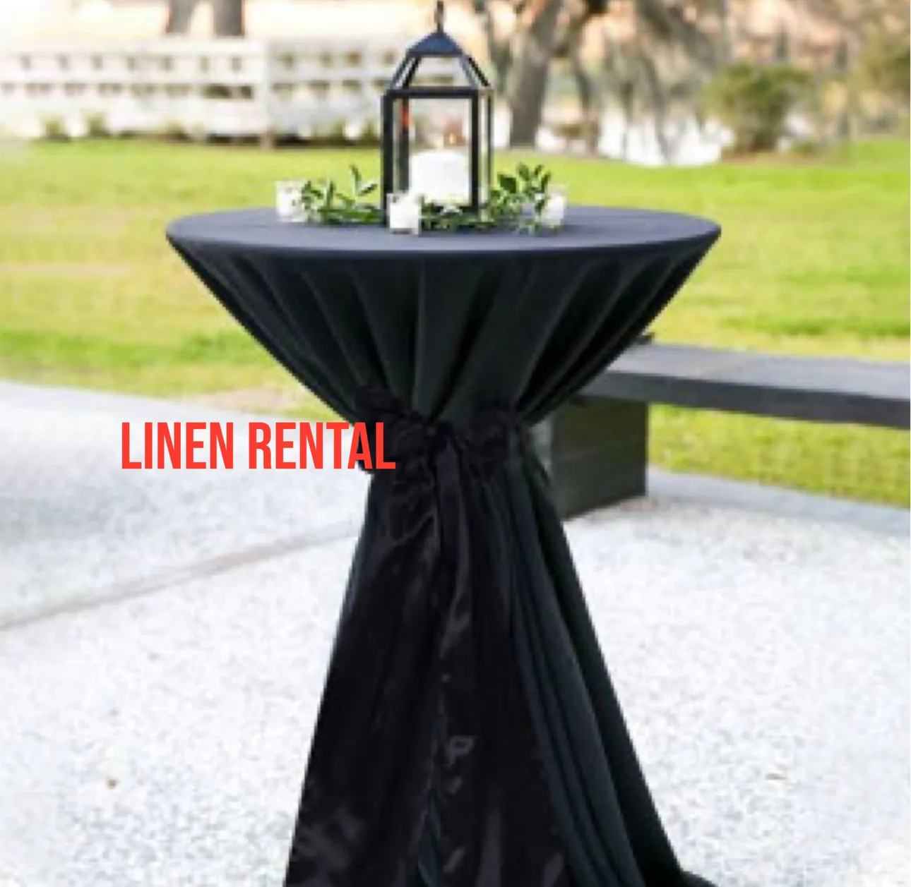 Black Cocktail Linen w/ Tie