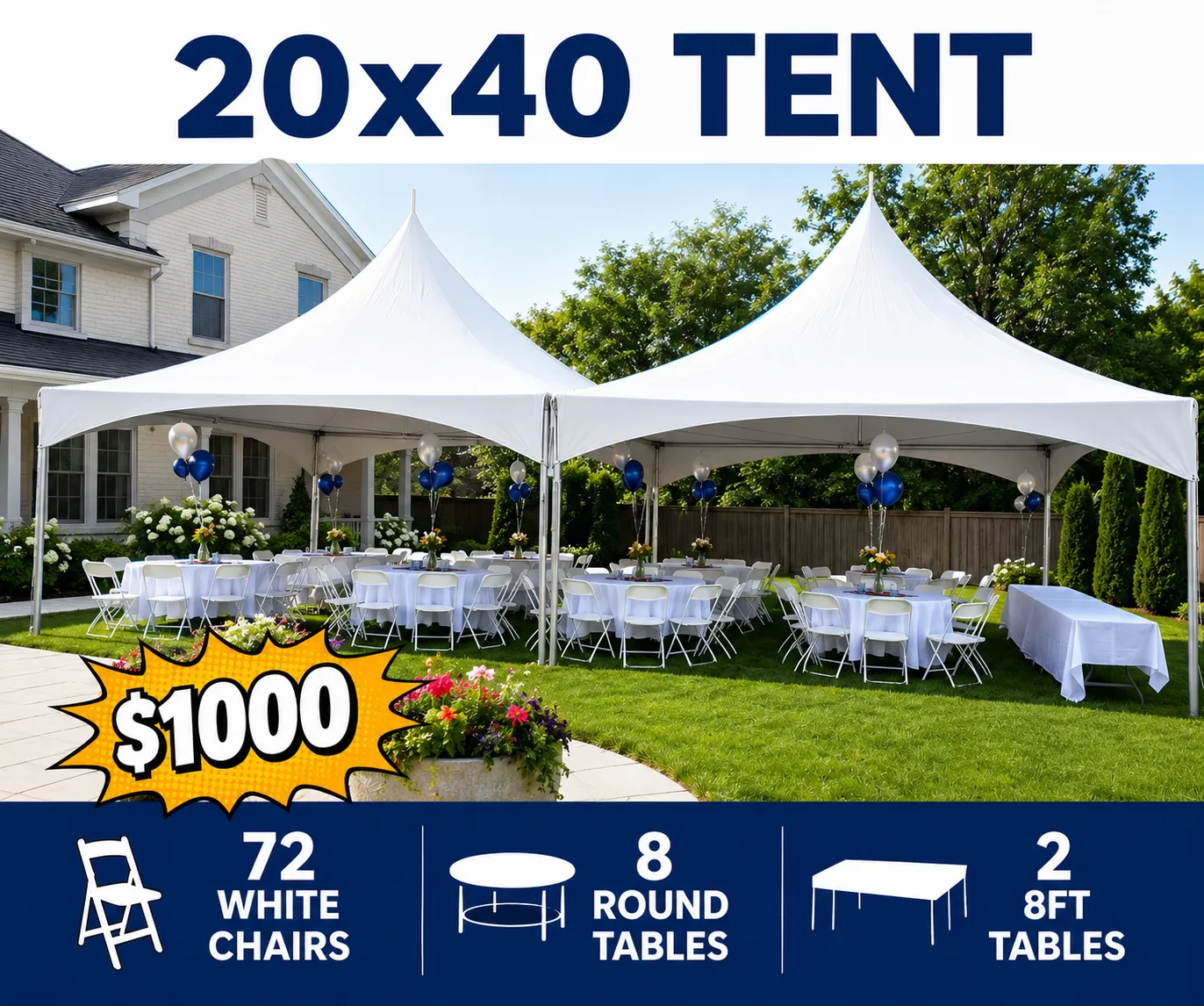 20x40 Tent Setup Package