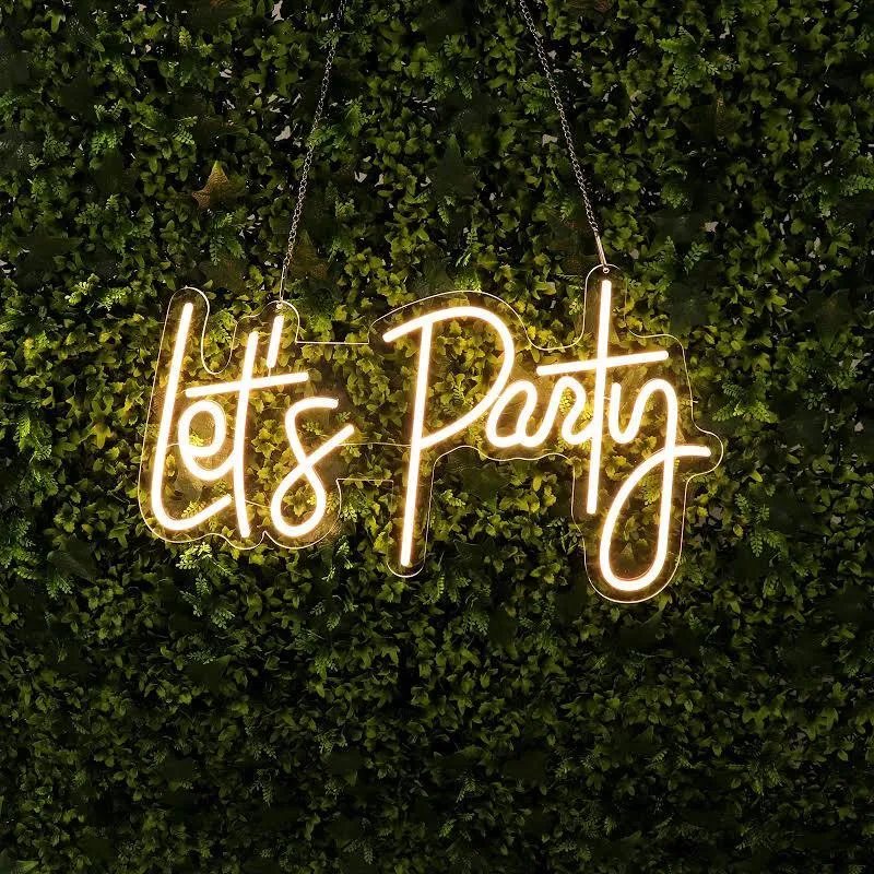 Neon Let's Party Sign