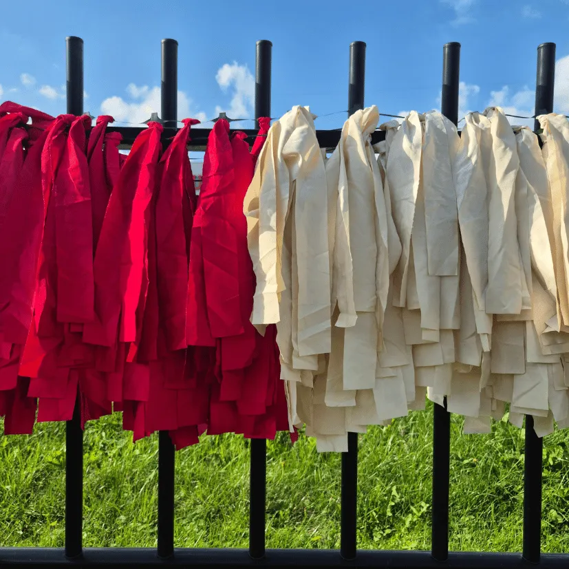 Mega Slinger rood/crème 20m