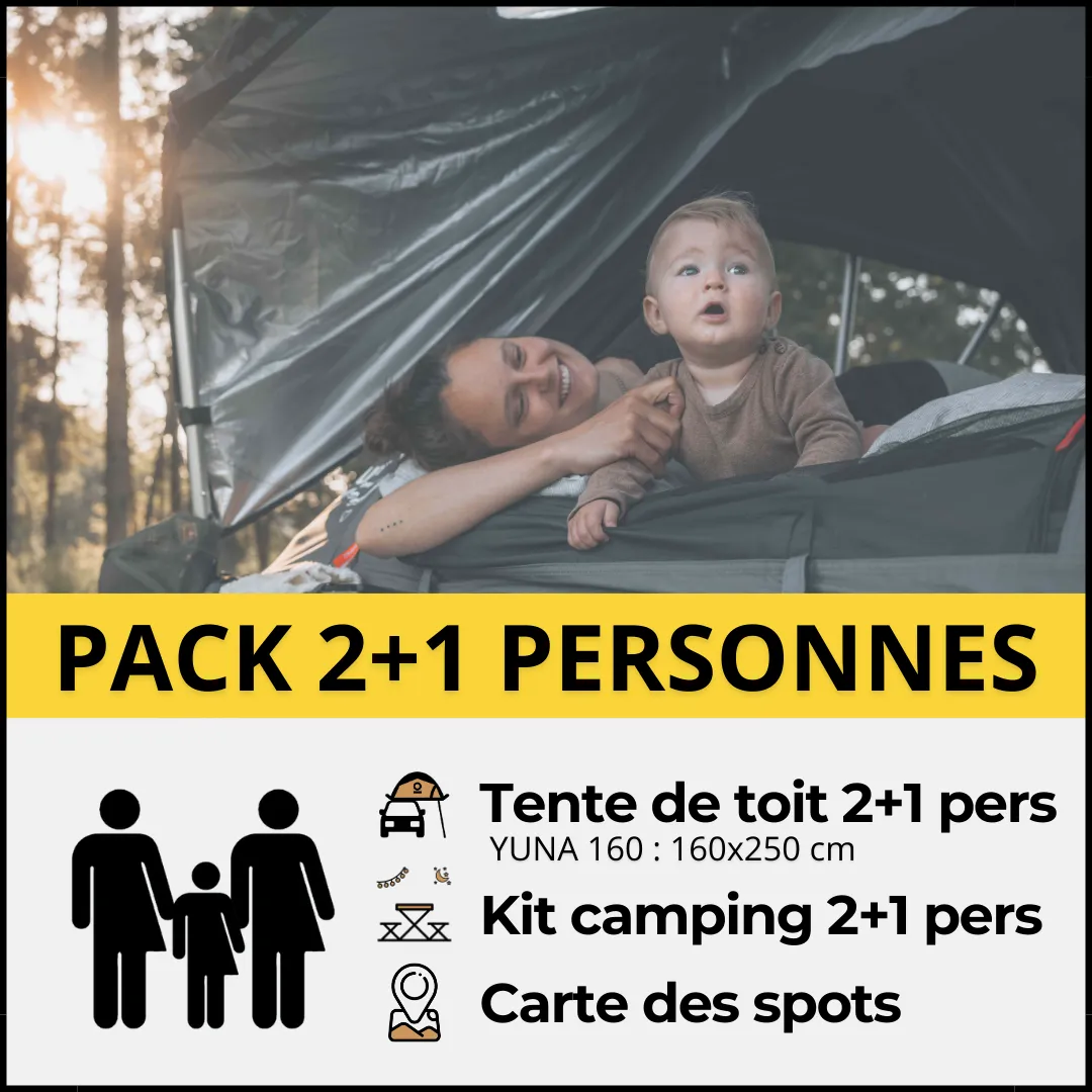 📦 PACK 3 PERS : TENTE + MATOS