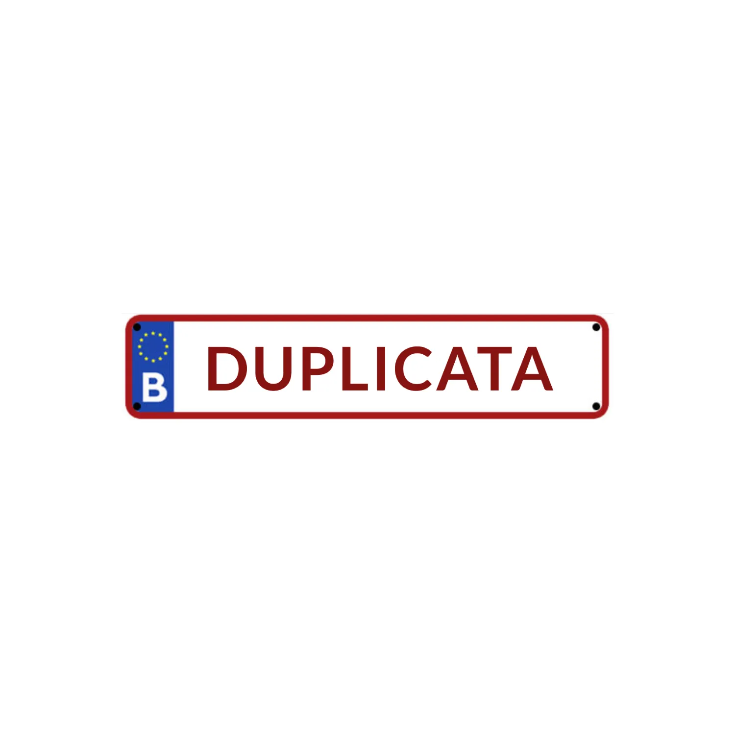 Duplicata plaque d'immatriculation / Plaque personnalisée