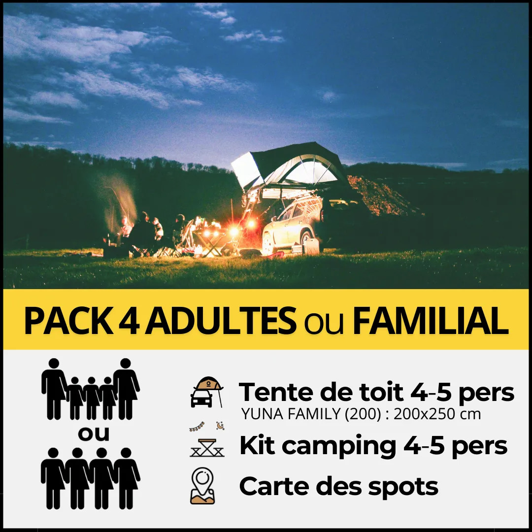 📦 PACK 4-5 PERS : TENTE + MATOS