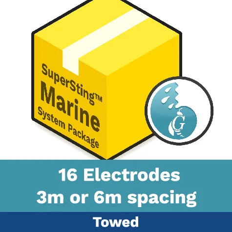 Towed Marine System Package - 16 electrodes, 3m or 6m spacing