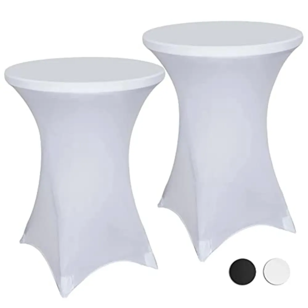 30" Cocktail Table w/fitted linen {White}