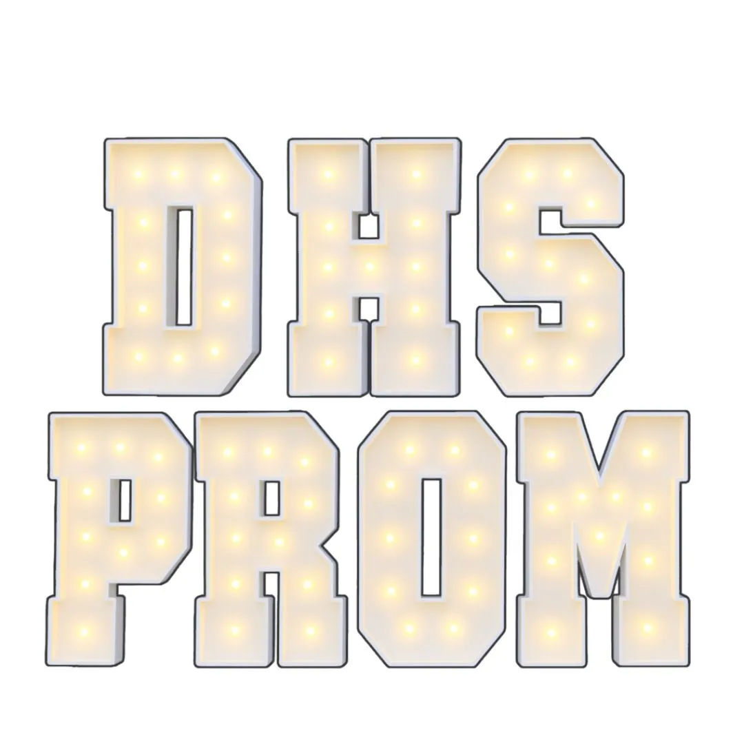 DHS PROM 4ft Marquee Letters Light Up