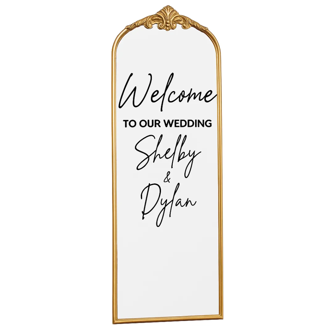 Gold Mirror w/ Personalized Message