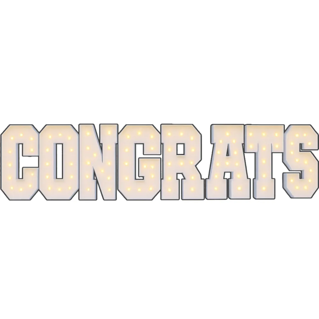 CONGRATS 4ft Marquee Letters Light Up